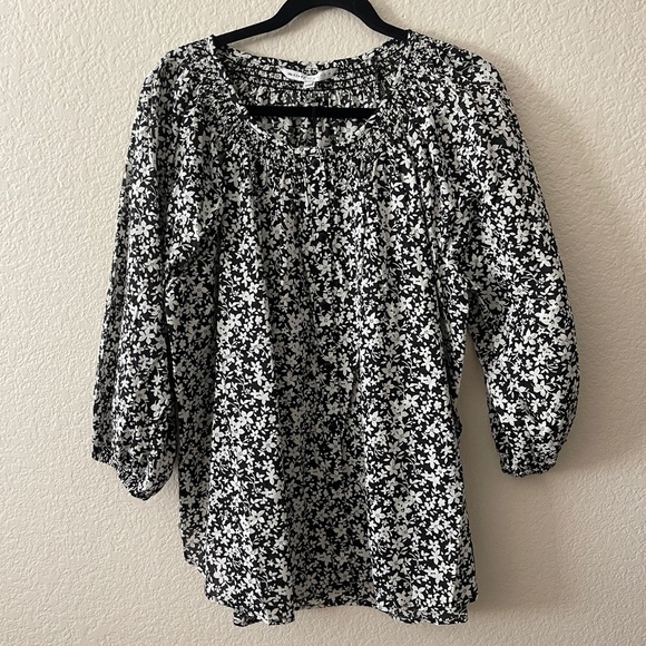 0308 - THE NINES by HATCH Women’s XL Floral Print Maternity Blouse 3/4 Sleeves - Picture 2 of 6